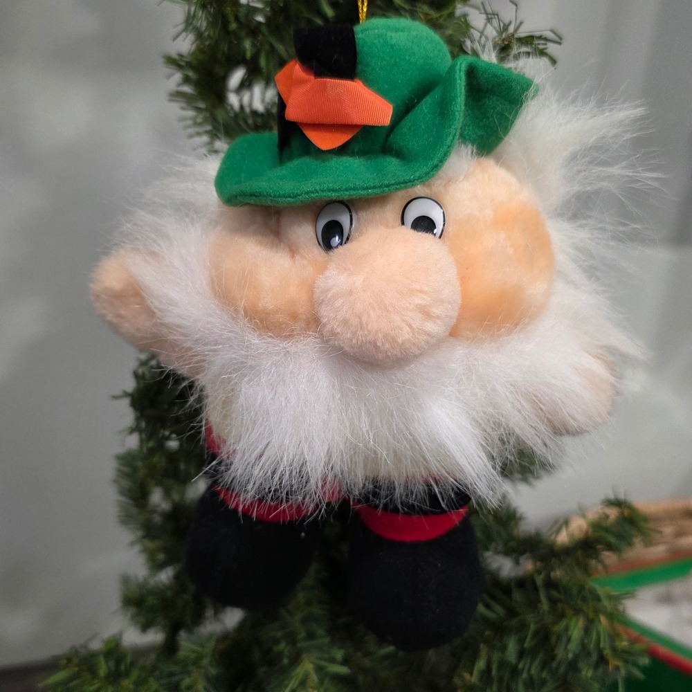 Kiddiefun Plush Leprechaun Ornament St Patricks Day Green Hat Beard‎